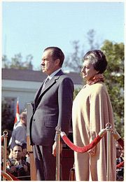 Indira Gandhi mit US-Präsident Richard Nixon (1971)