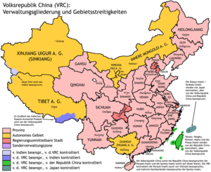Administrative Gliederung der Volksrepublik China
