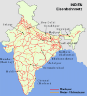 Eisenbahnnetz Indiens