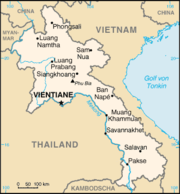 Karte von Laos aus dem CIA World Fact Book