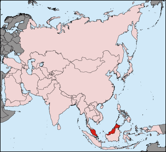 Malaysias Lage in Asien