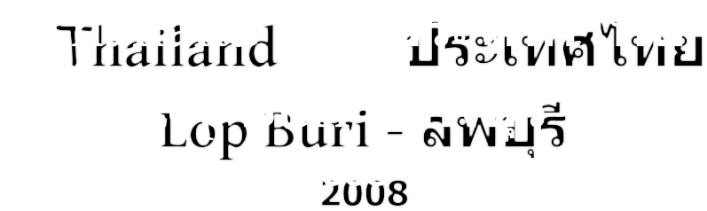 Thailand         ประเทศไทย Lop Buri - ลพบุรี  2008